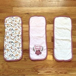CHICK PEA set of 3 padded burp cloths